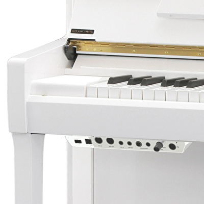 KAWAI K-300 AR2 WH/P AURES / 122 cm Hibrit Parlak Beyaz Duvar Piyanosu